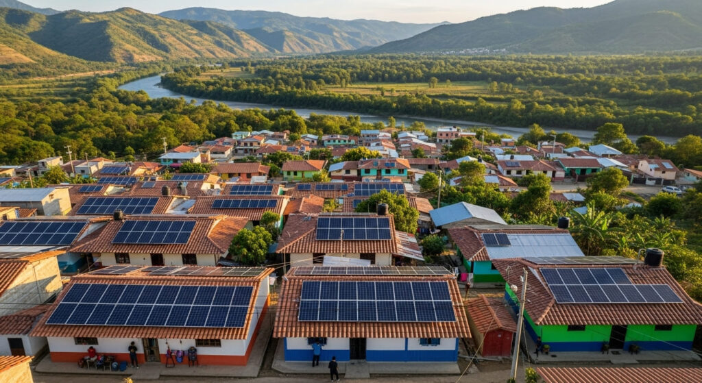 Solar panels Guatemala village